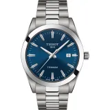 Tissot Herrenuhr Gentleman Titanium blau silberfarben Titanband T127.410.44.041.00