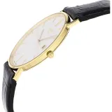 Tissot Herrenuhr Goldrun 18Kt 750er Gold mit schwarzem Lederband T922.410.16.011.00