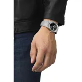 Tissot Herrenuhr PRX 40 205 silberfarben schwarz Edelstahlband T137.410.11.051.00