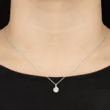 White Sense Anhänger 585 Palladium Weissgold mit Labgrown Diamant 6,50 mm 4.52.4.2095