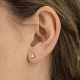 White Sense Ohrstecker 585 Gelbgold mit Labgrown Diamanten 3 mm 4.51.3.2033