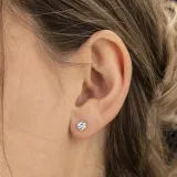 White Sense Ohrstecker 585 Palladium Weissgold mit Labgrown Diamanten 4 mm 4.52.3.2037