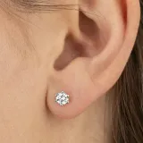 White Sense Ohrstecker 585 Palladium Weissgold mit Labgrown Diamanten 5,10 mm 4.52.3.2038