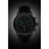 Zeppelin 100 Jahre Herrenuhr Alarm Chronograph Lederband schwarz 7680-2