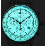 Zeppelin Herrenuhr 100 Jahre Alarm-Chronograph mit Lederarmband 8680-3