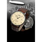 Zeppelin Herrenuhr Automatik LZ129 Hindenburg mit braunem Lederband 8062-5