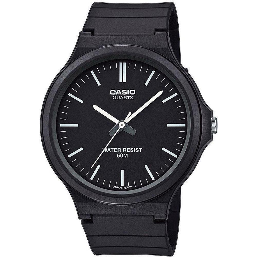 Kunststoff Armbanduhr MW-240-1EVEF aus schwarz Casio