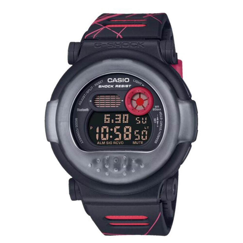 Casio G-Shock Classic Armbanduhr Digitaluhr mit schwarz roten Resinband G-B001MVA-1ER