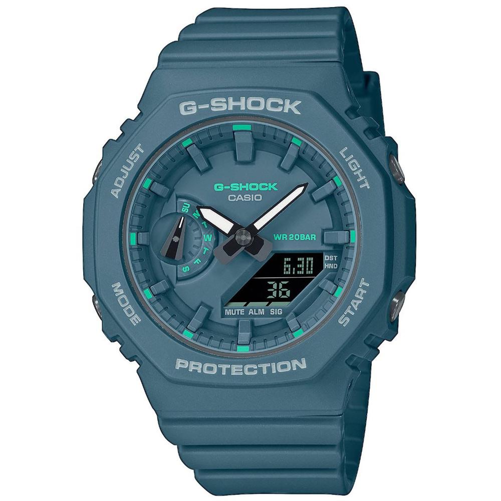 Casio G-Shock Unisexuhr analog digital green Accent Colors blau GMA-S2100GA-3AER