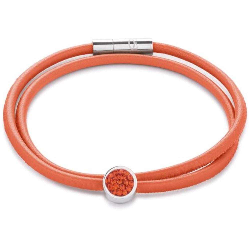 Coeur de Lion Armband Nappa-Leder und Kristalle orange 0118/31-0221