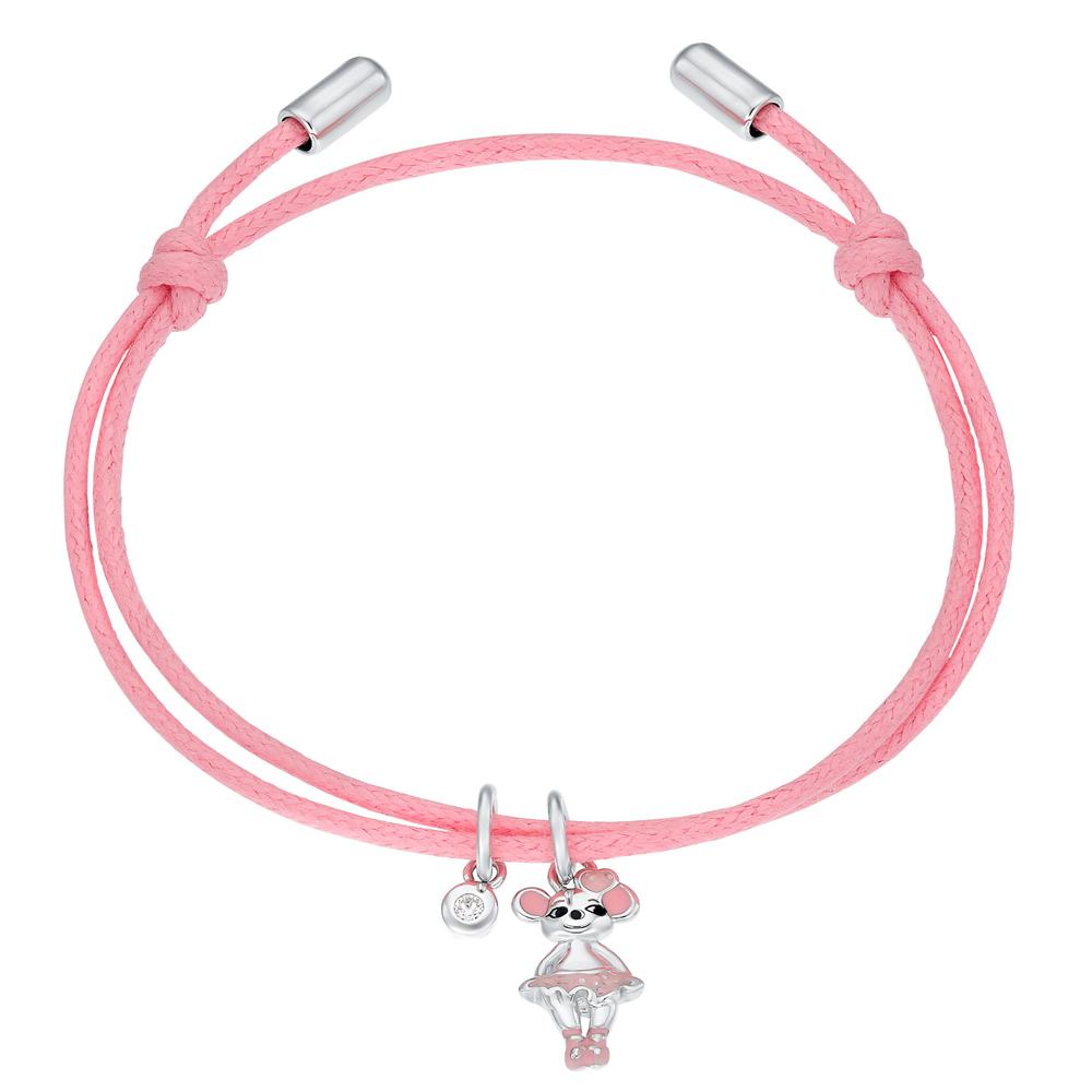 Lillifee Armband Textil rosa Silber 925 mit Maus 2035974