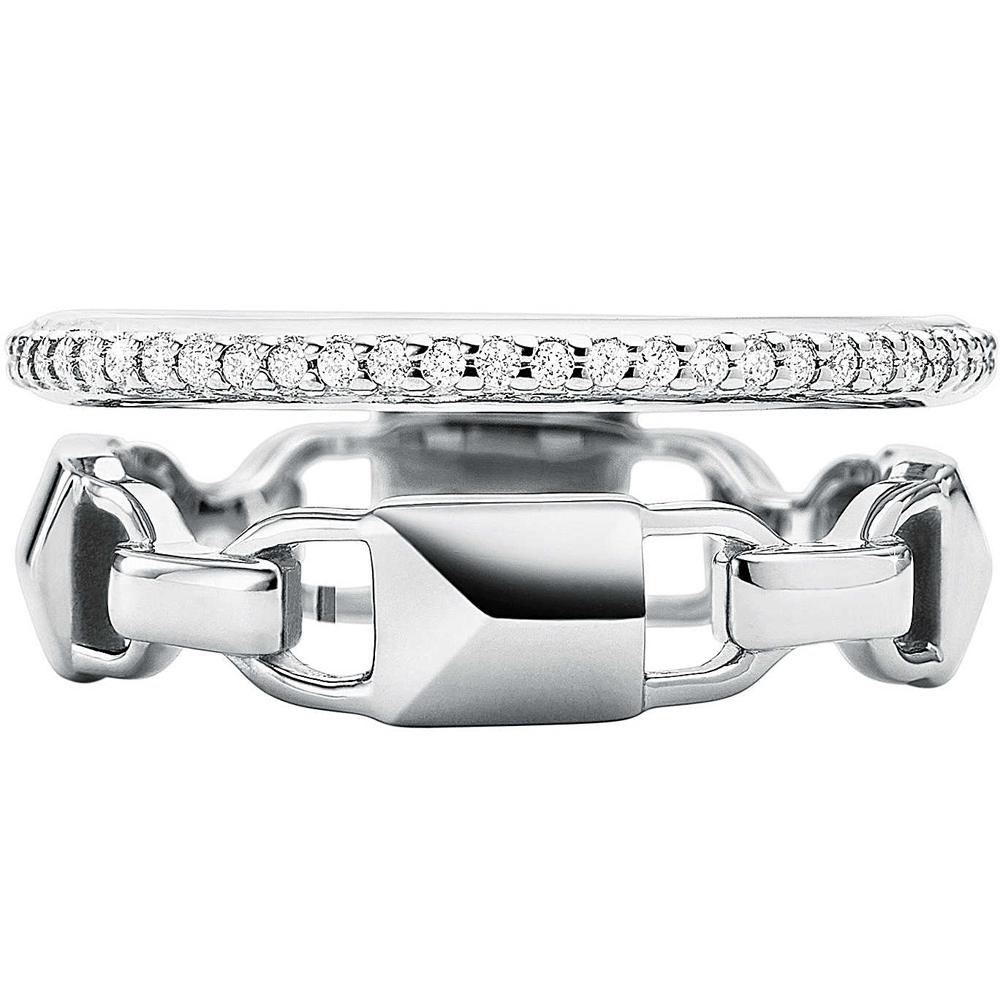 Michael Kors Damen-Ring aus 925 Sterling Silber Zirkonia Größe 8 MKC1025AN040508