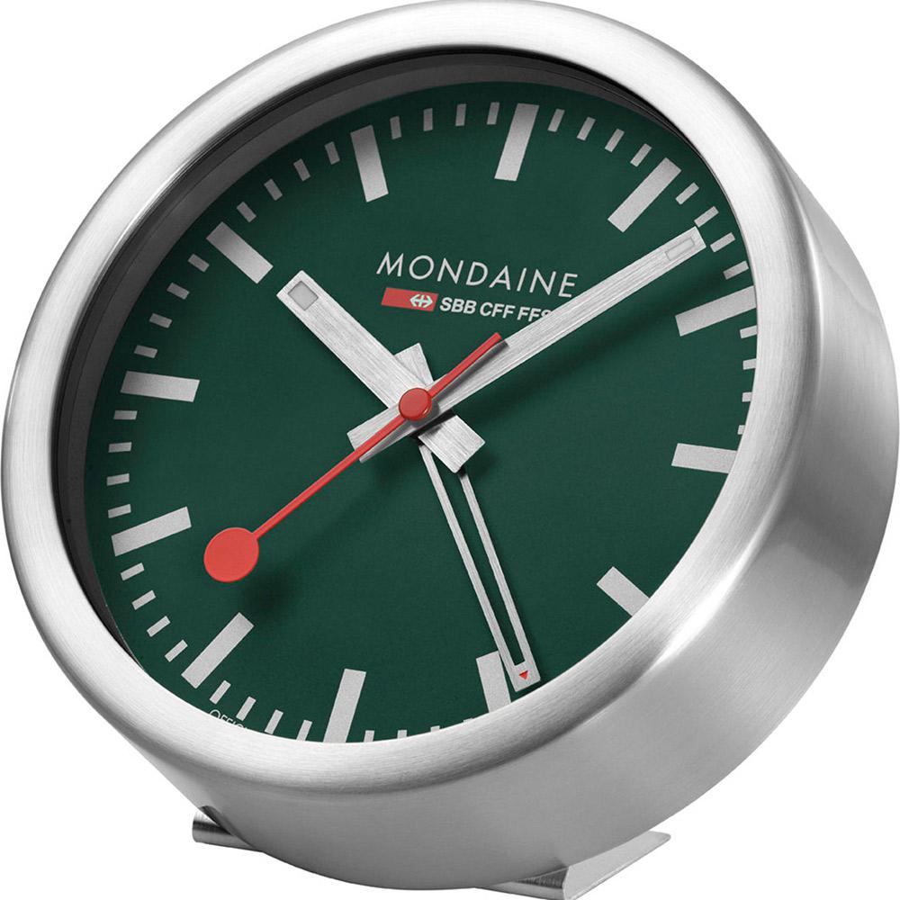 Mondaine Clocks Wecker silberfarben grün A997.MCAL.66SBV