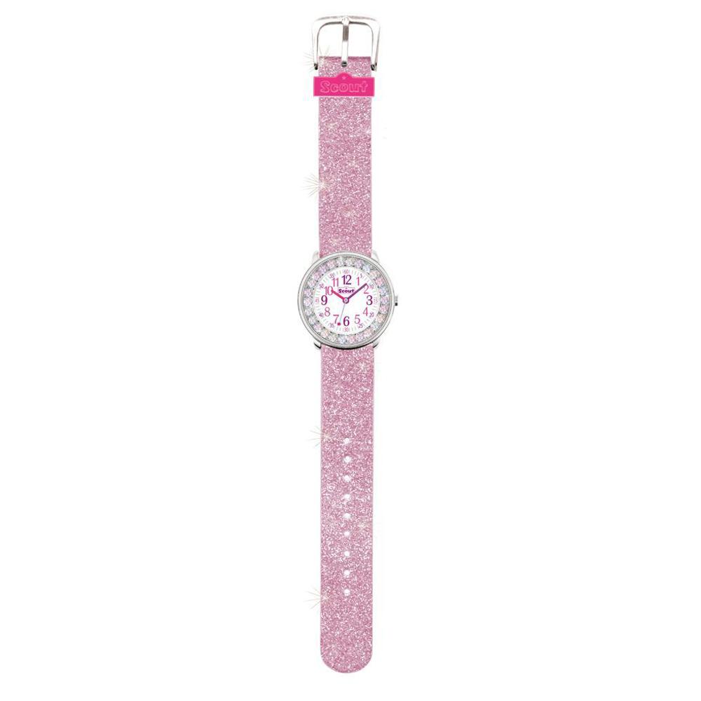 Scout Kinderuhr The Darling Collection rosa glitzerndes Armband 280381006