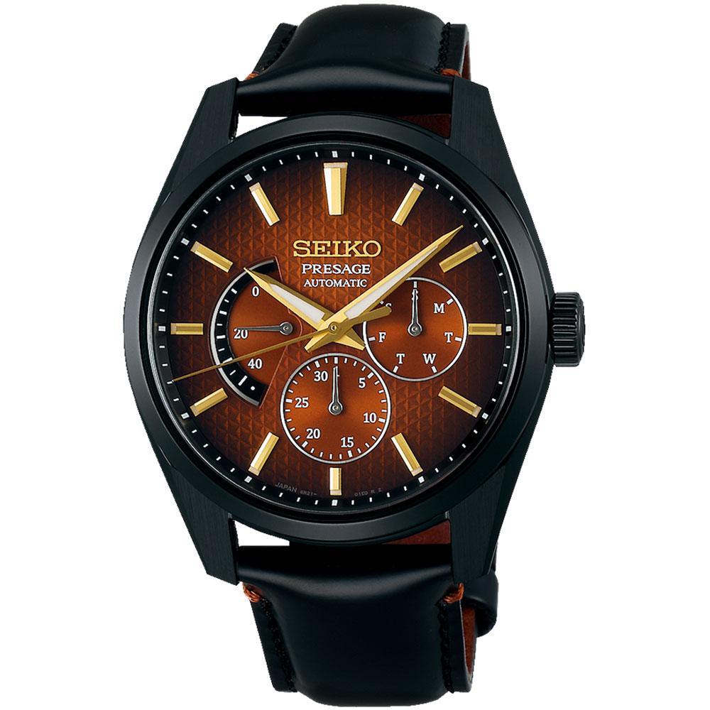 Seiko Presage Sharp Edged Series Automatik Uhr schwarz Limited Edition SPB329J1