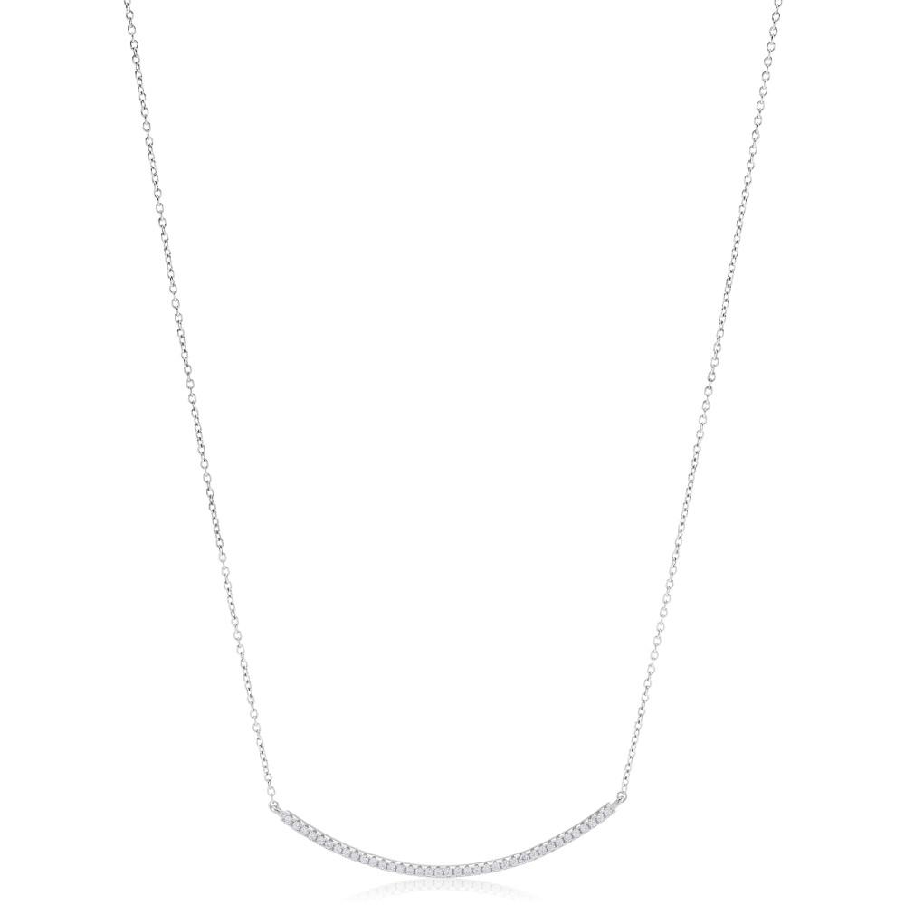 SIF JAKOBS Halskette Fucino mit weißen Zirkonia SJ-C0065-CZ