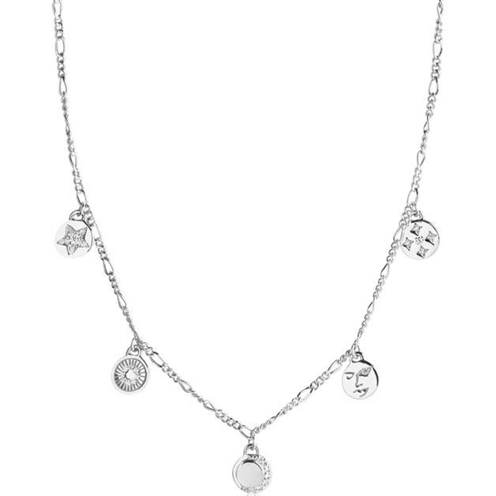 SIF JAKOBS Halskette Portofino Silber mit weißen Zirkonia SJ-N12017-CZ-SS