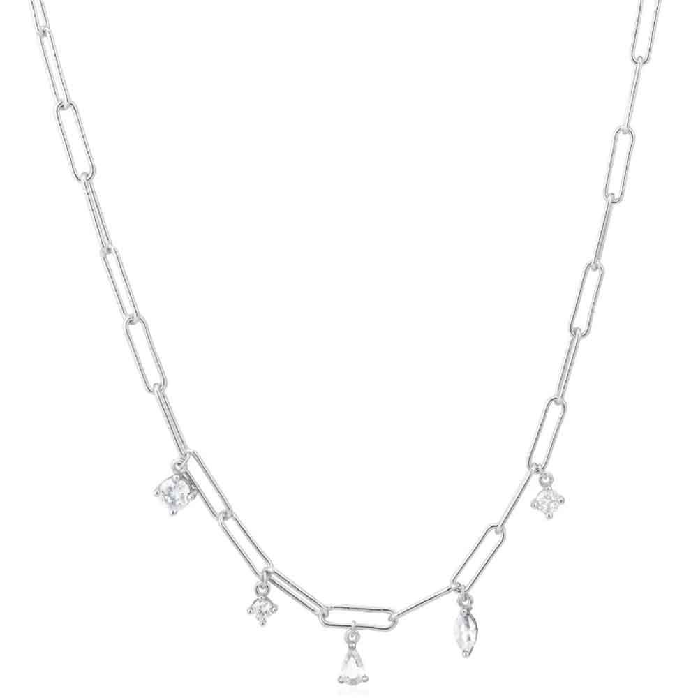 SIF JAKOBS Halskette Rimini 925er Silber mit Zirkonias SJ-N22122-CZ-SS