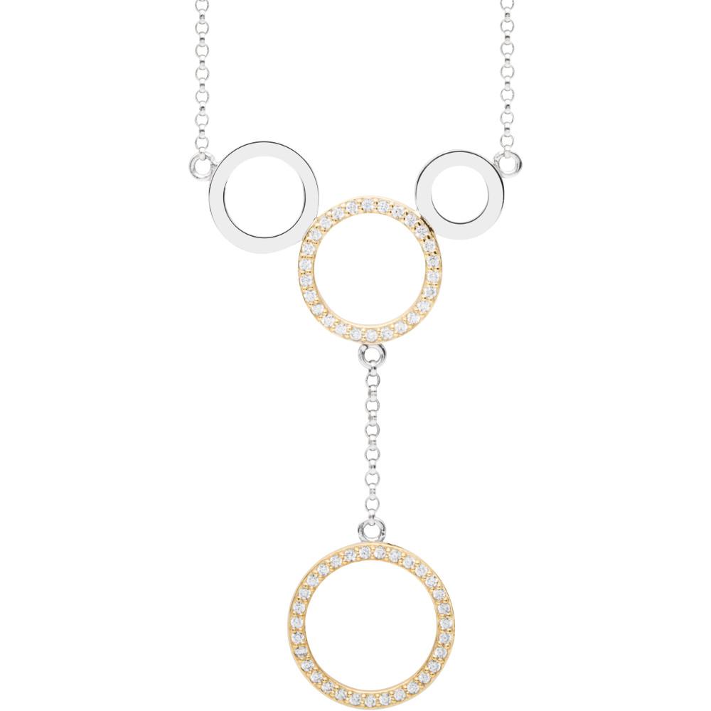 Silver Trends Halskette *Playful Circles* Zirkonia Silber 925, IP gold ST1529