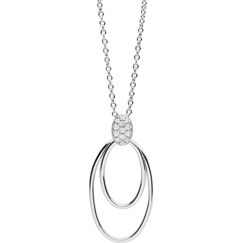 Silver Trends Halskette *Swinging Silver* Zirkonia Silber 925 ST1404