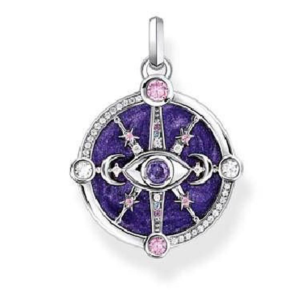 Thomas Sabo Anhänger Auge mit kosmischen Details Silber 925 lila mit Zirkonias PE956-473-13
