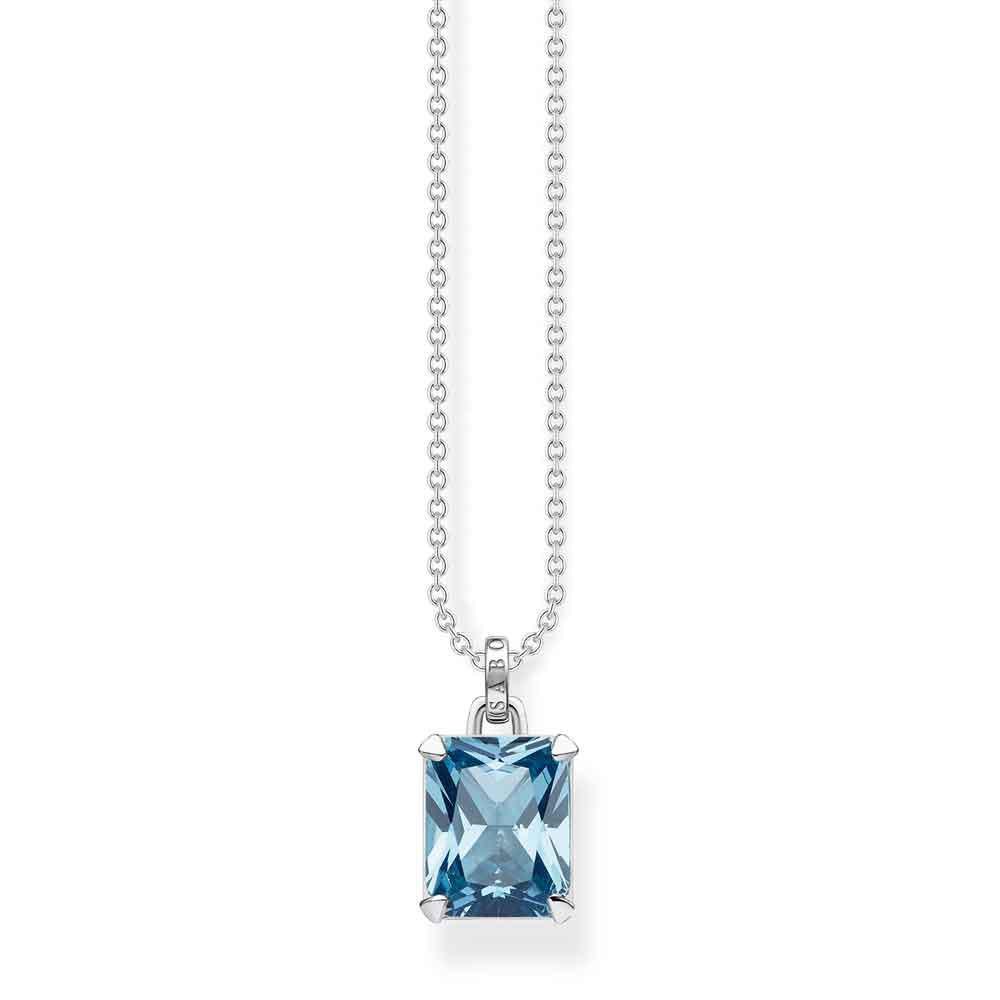 KE1957-009-1-L50V blau Stein Sabo 925 Thomas großer Silber Halskette