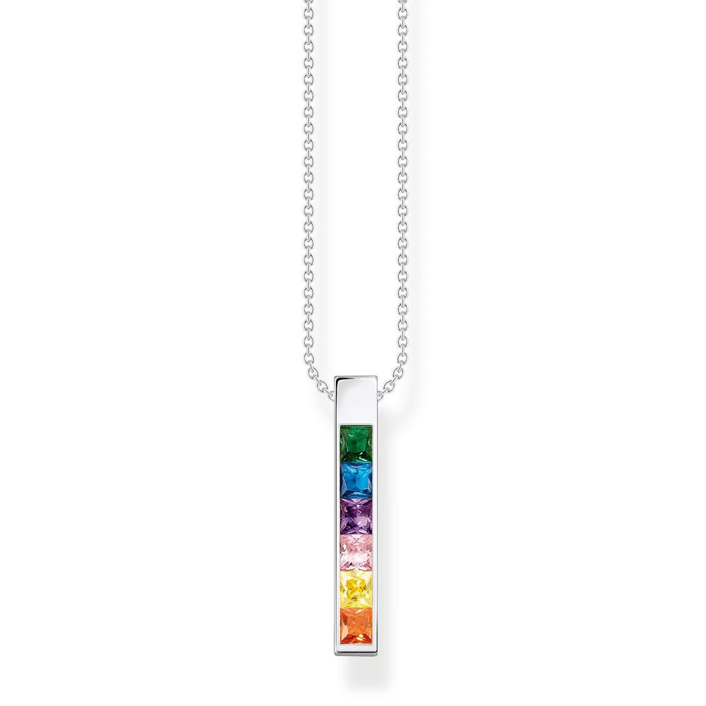 Thomas Sabo Halskette Rainbow Heritage bunte Steine Silber 925 KE2113-166-7-L45V
