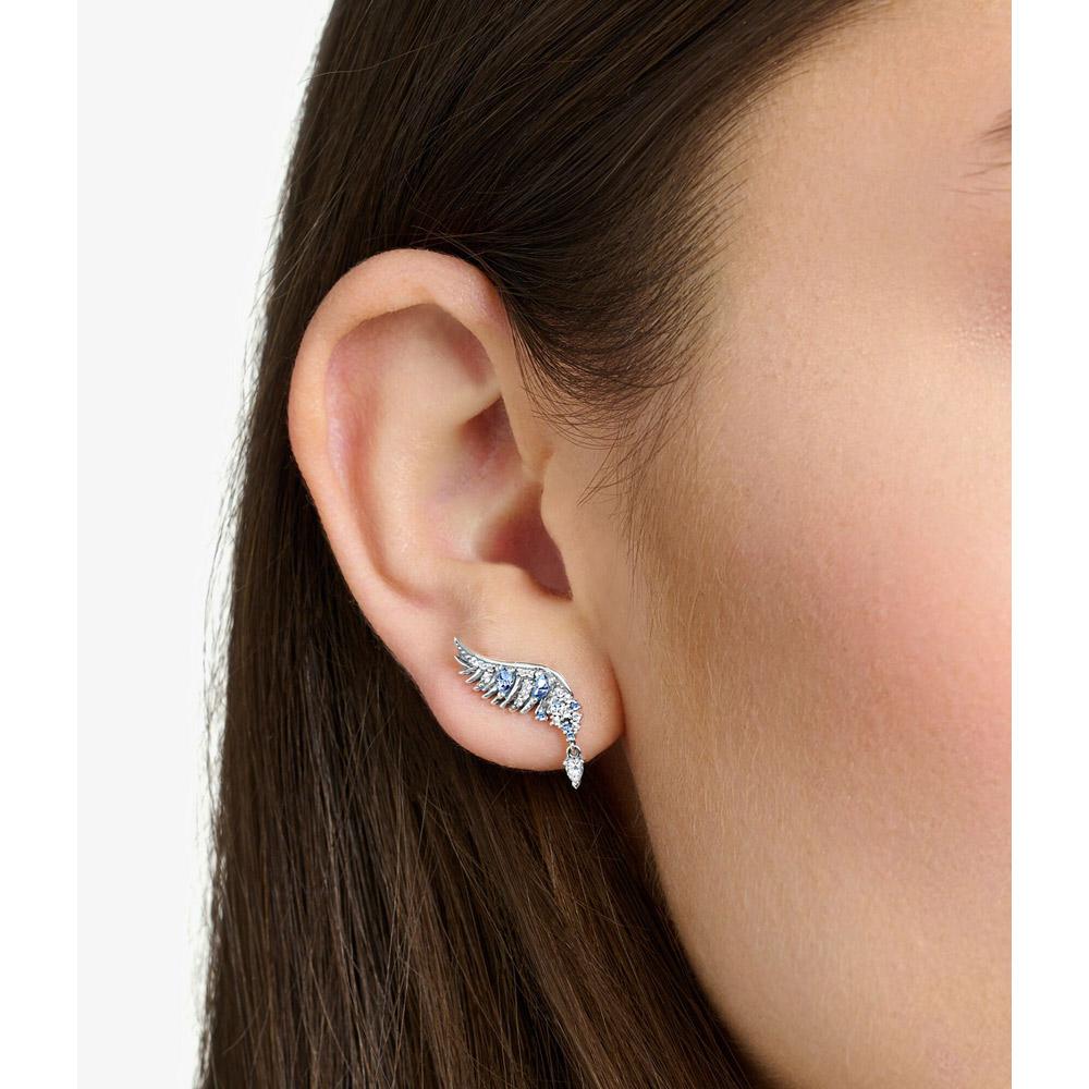 Steinen mit Ohrringe Flügel blauen Thomas Silber Phönix Sabo H2247-644-1