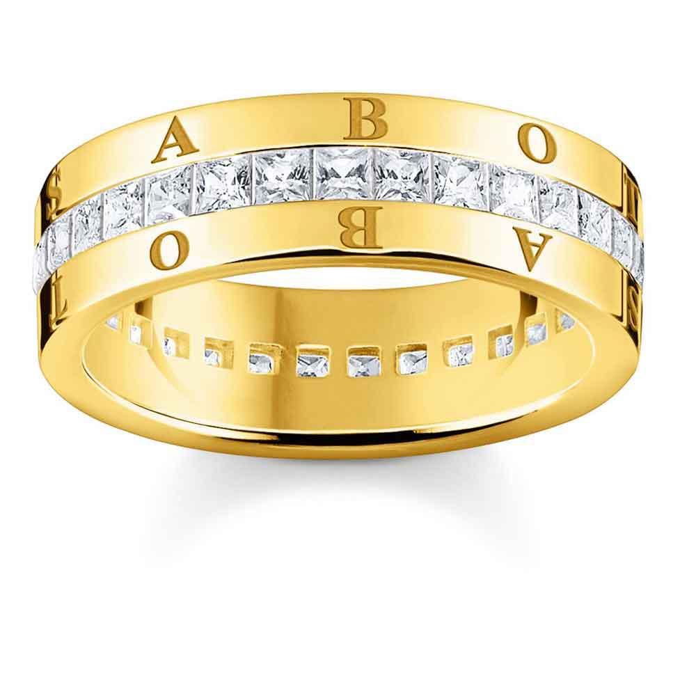 Thomas Sabo Ring Bandring Pave Gr. 56 Silber 925 vergoldet TR2361-414-14-56