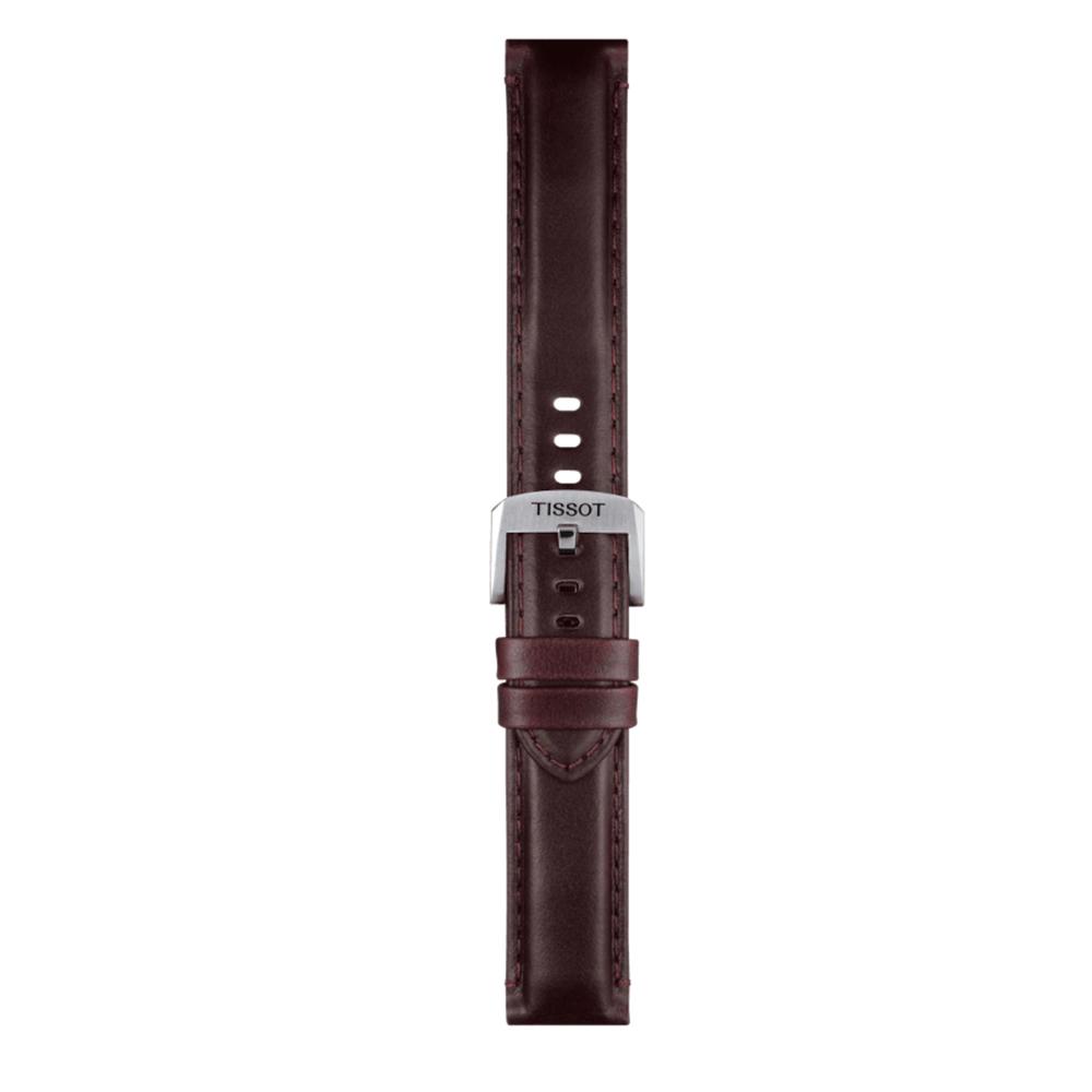 Tissot Leder-Band braun mit silberfarbener Schließe 20 mm T852.046.836