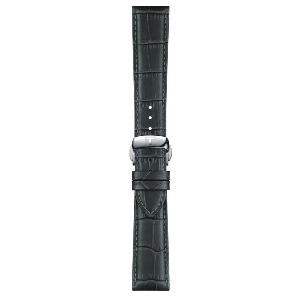 Tissot Leder-Band grau mit silberfarbener Schließe 21 mm T852.045.750