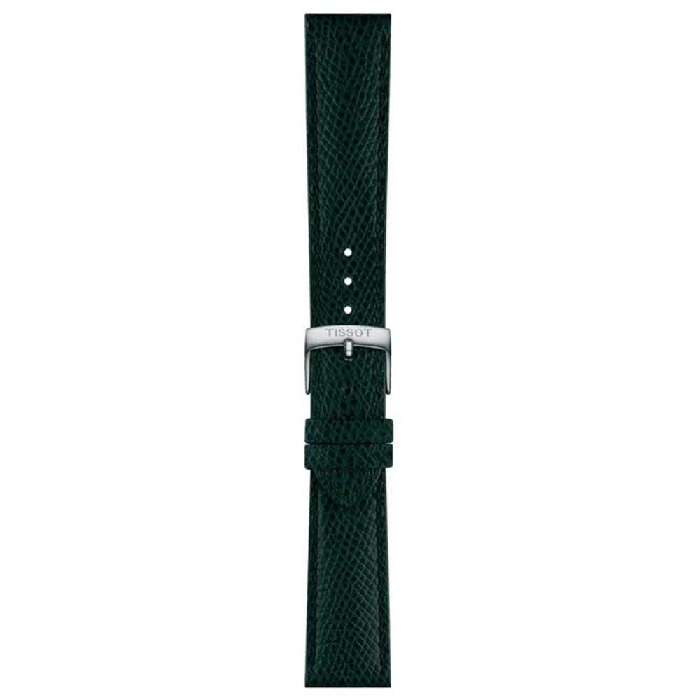 Tissot Leder-Band grün mit silberfarbener Schließe 18 mm T852.049.061
