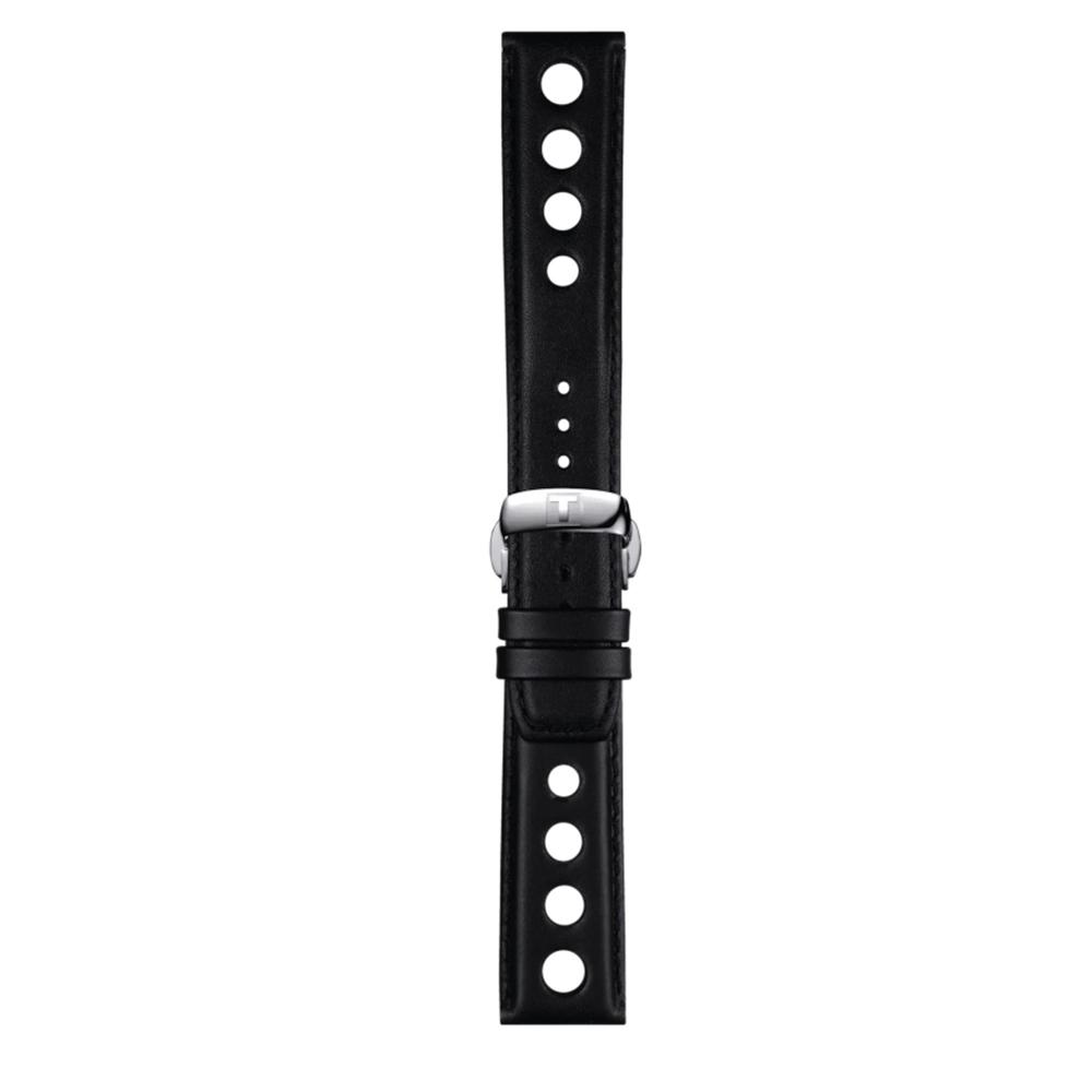 Tissot Leder-Band schwarz mit silberfarbener Schließe 20 mm T852.037.163