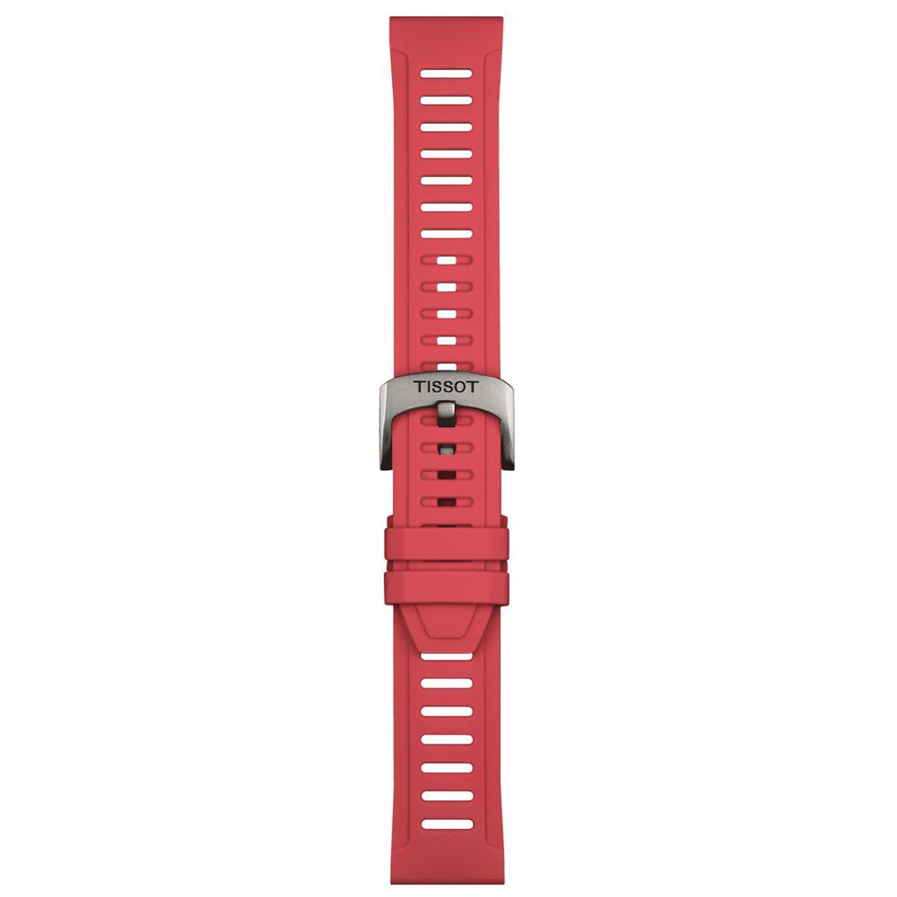 Tissot Silikonband rot mitTitan Schließe 21 mm T852.049.243
