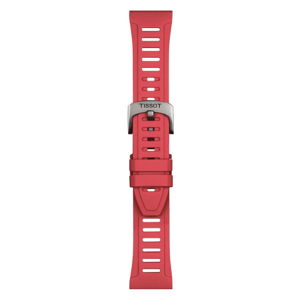 Tissot XS Silikonband rot mit Titan Schließe 21 mm T852.049.247