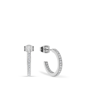 BERING Ohrstecker Creole Edelstahl silberfarben mit Zirkonias 737-17-05