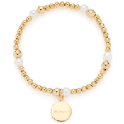 CIAO! BY LEONARDO Armband Mathilde Edelstahl goldfarben mit Perlen 024275
