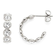 CIAO! BY LEONARDO Ohrstecker Creole Cremona Edelstahl mit Zirkonias 024338