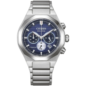 Citizen Eco Drive Zenshin Senkei Chronograph Titan Zifferblatt blau CA4691-59L