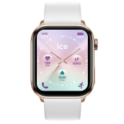 Ice Watch GPS Damen Smartwatch 3.0  rosegoldfarben mit Silikonband weiss 024302