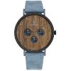 Kerbholz Herrenuhr Caspar Walnut Dark Navy mit Lederband