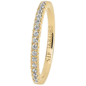 SIF JAKOBS Ring Ellera Gr. 54  mit wei&szlig;en Zirkonias vergoldet SJ-R2869-CZ(YG)/54