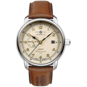 Zeppelin Herrenuhr Mediterranee 1921 Automatikuhr mit braunem Lederarmband 9668-5