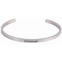 blumenkind Armreif silberfarben mit der Gravur Schutzengel