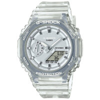 Casio G-Shock Armbanduhr analog digital weiss transparent...